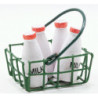 MILK BOTTLES IN BASKET