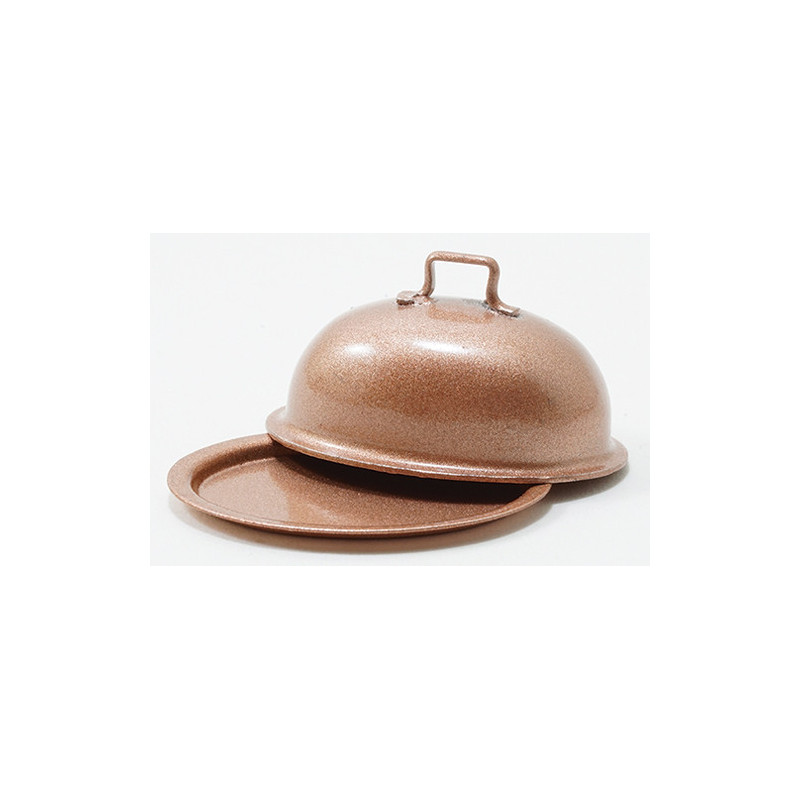 COPPER OVAL PLATE WITH LID