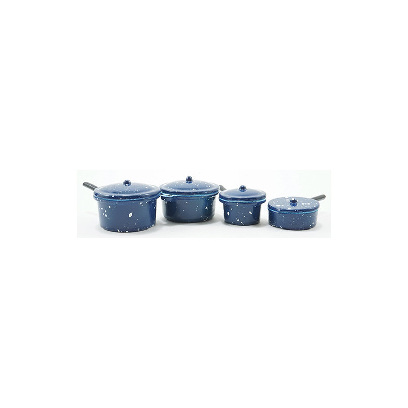 BLUE ENAMEL COOKWARE, 7/PK     4H