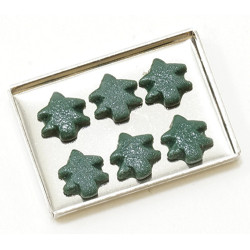 XMAS TREE COOKIES ON SHEET