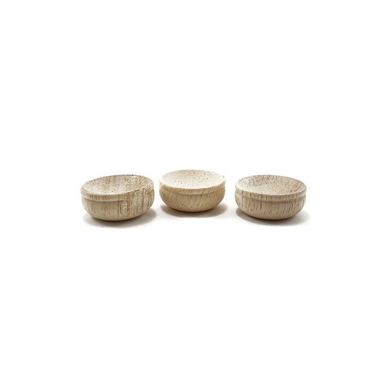 WOODEN BOWLS, 3/PC