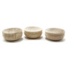 WOODEN BOWLS, 3/PC
