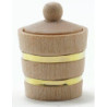 WOODEN BUCKET W/LID