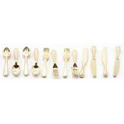 12PC GOLD FLATWARE
