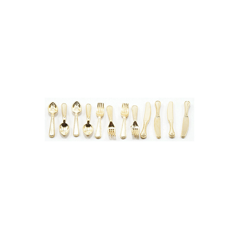 12PC GOLD FLATWARE