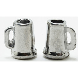 PEWTER BEER MUGS, 2PK