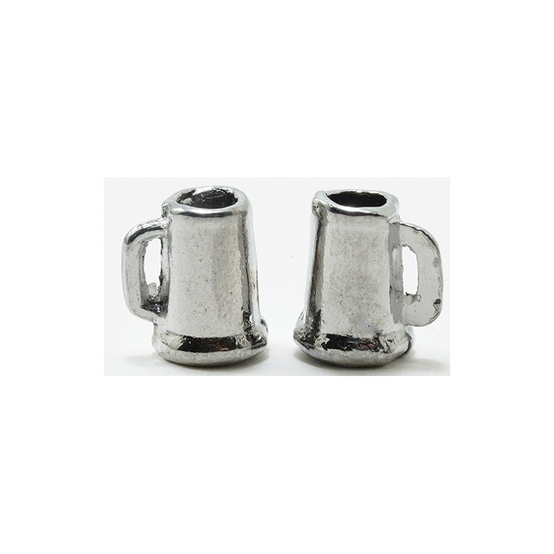 PEWTER BEER MUGS, 2PK