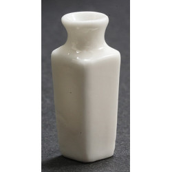 WHITE SQUARE VASE