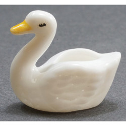 GLASS SWAN PLANTER