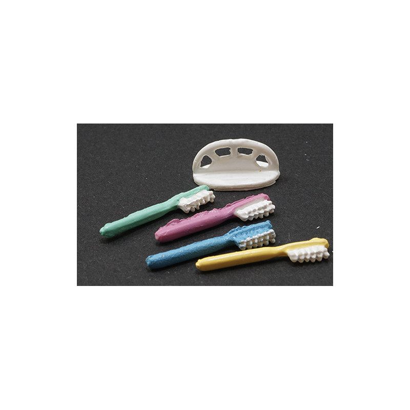 TOOTHBRUSH HOLDER W/ 4 TOOTHBRUSHES
