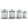 CANISTER SET, STAINLESS STEEL, 3PC