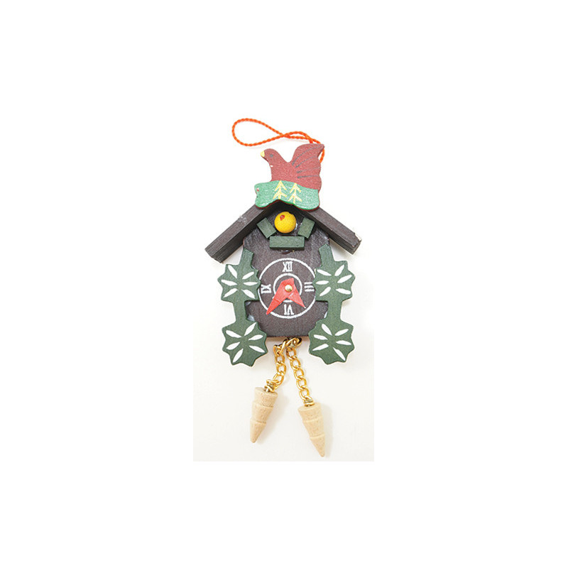 PAINTED CUCKOO CLOCK, 4-1/2H