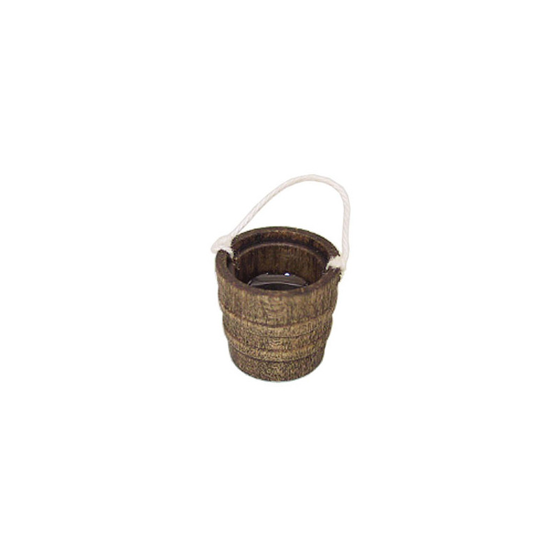 WOODEN BUCKET W/WATER