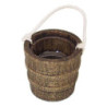 WOODEN BUCKET W/WATER