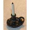 CANDLE, CHAMBER, FLUTED, BLACK