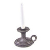 CANDLE HOLDER W/CANDLE BLACK
