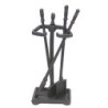 BLACK FIREPLACE SET