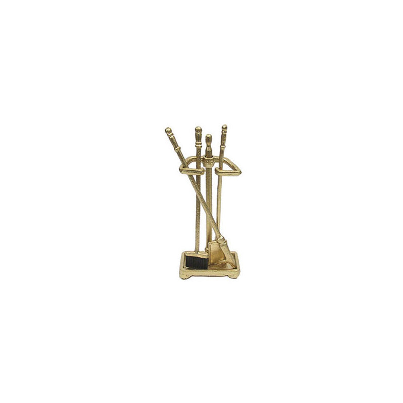 GOLD FIREPLACE SET 4PCS.