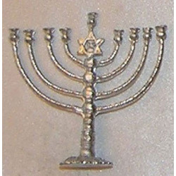 MENORAH,LG, SILVER COLOR