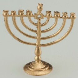 SMALL GOLD MENORAH