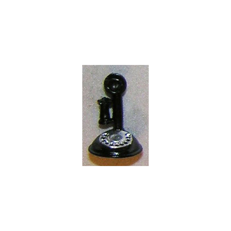 Black Candlestick Telephone W/dial