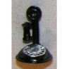 Black Candlestick Telephone W/dial