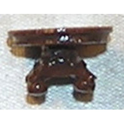 MATCHBOX TABLE, ROUND, BROWN