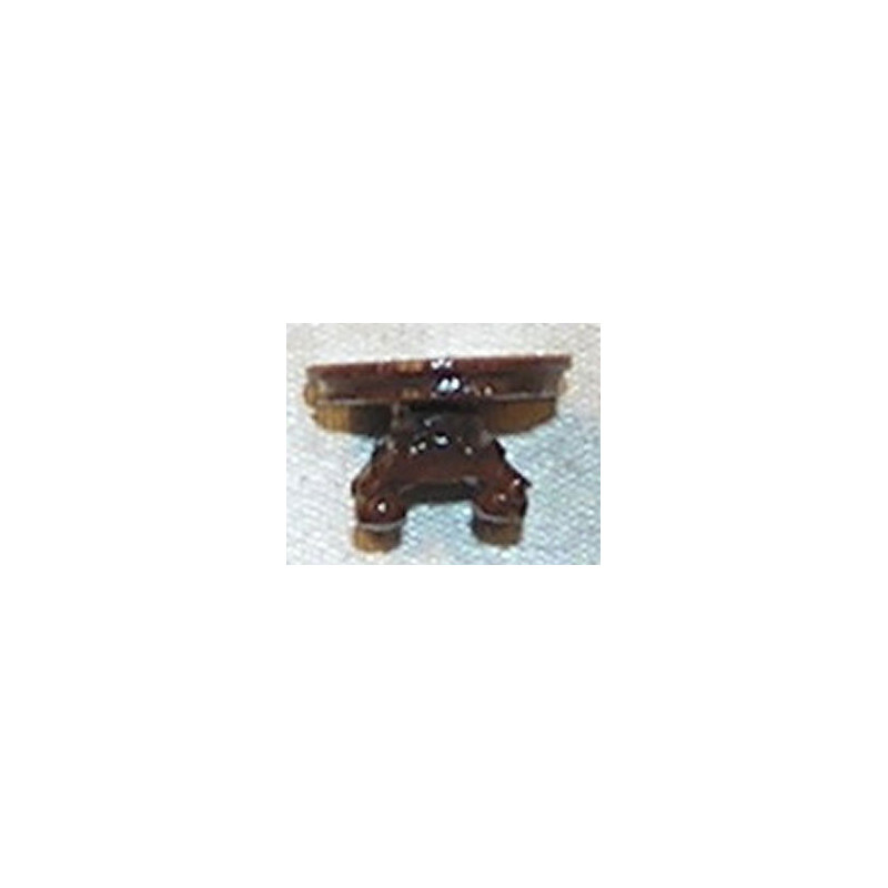 MATCHBOX TABLE, ROUND, BROWN