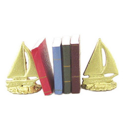 SAILBOAT BOOKENDS W/BOOKS
