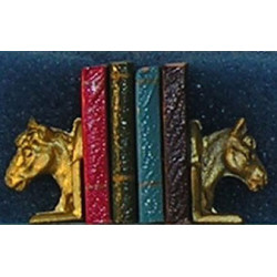 HORSE BOOKENDS W/BOOKS