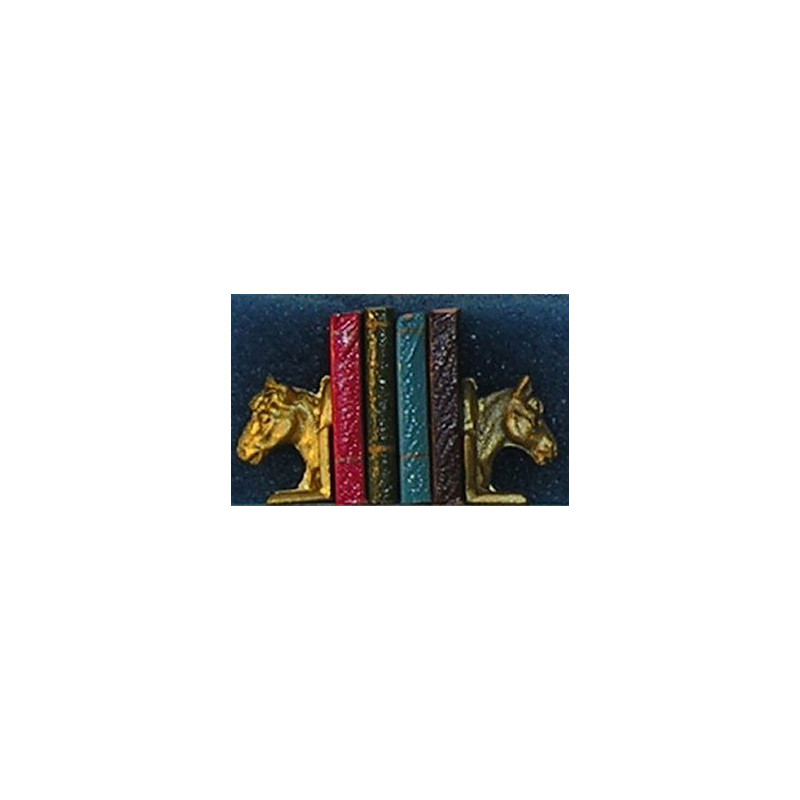 HORSE BOOKENDS W/BOOKS