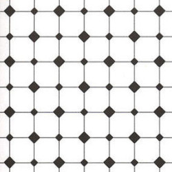 FLOOR PAPER: DIAMOND TILES,BLACK& WHITE