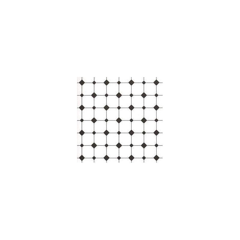 FLOOR PAPER: DIAMOND TILES,BLACK& WHITE