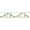 BORDER: ACORNS, GREEN ON WHITE