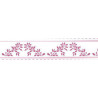 BORDER: ACORNS, PURPLE ON WHITE