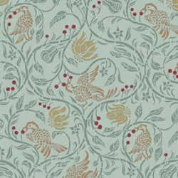 6 pack Wallpaper: Birds & Berries, Green Background