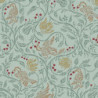 6 pack Wallpaper: Birds & Berries, Green Background
