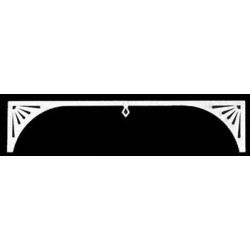 Grilles: Sunray Arch, 2/pk, 8-7/8 Wide
