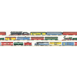 3 pack Wallpaper: Choo Choo Border, Multi