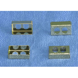 BRASS PETITE WALL OUTLT COVR PLATES, 4PK