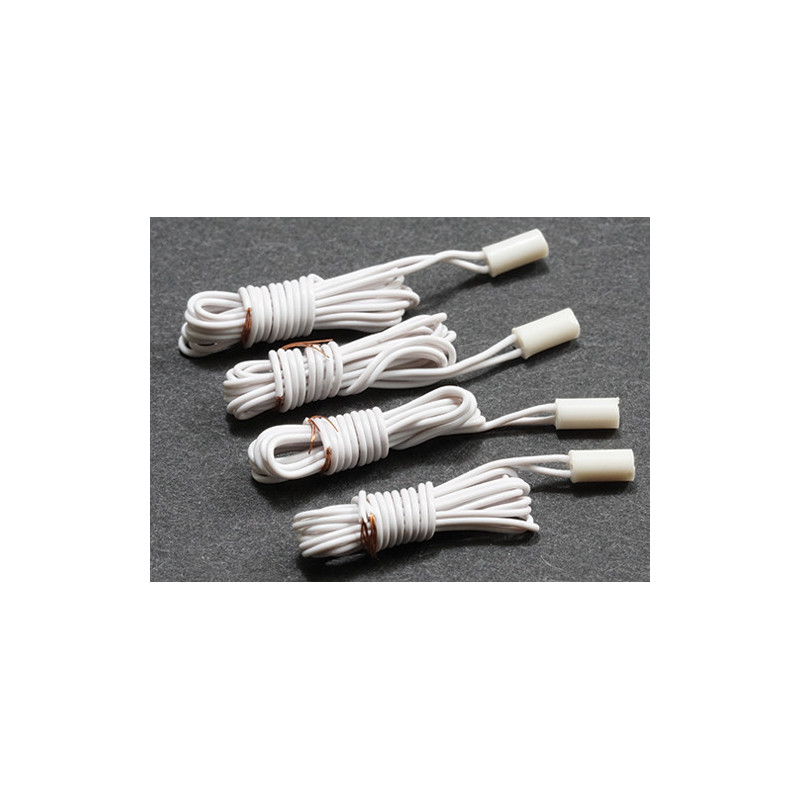 BI-PIN SOCKET, 3/16 W/10IN. LEADS, 4/PK