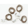 PETITE: WIRED WALL PLUGS, 4/PK