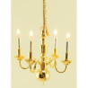 4-ARM CHANDELIER W/BI-PIN BULBS 12 V.