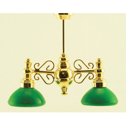 Billiard Chandelier W/Green Sh