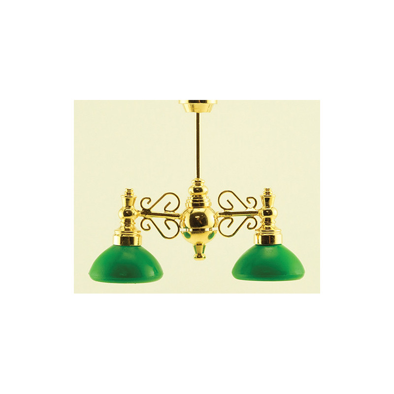 Billiard Chandelier W/Green Sh