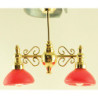 Billiard Chandelier W/Red Shad
