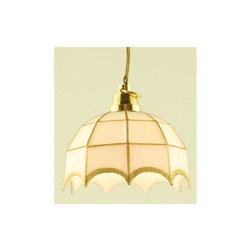 Tiffany Hanging Lamp- Wht
