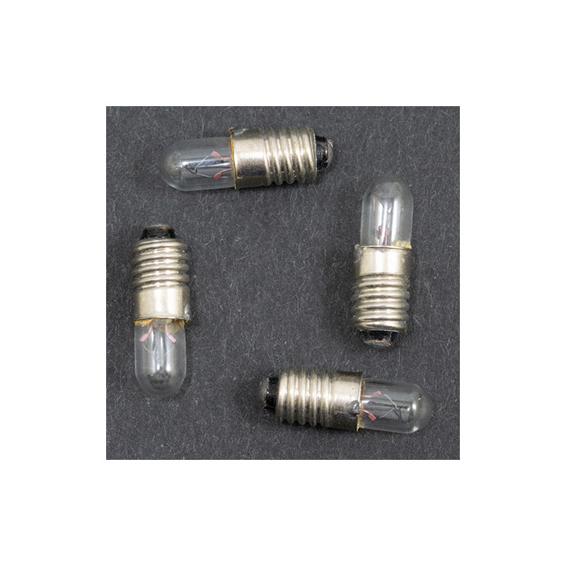 12 V. Rnd Base Bulbs- 4/Pk