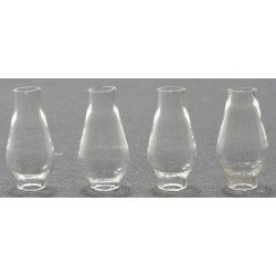 Glass Chimney- Clear- 4/Pk