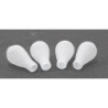 Glass Chimney- Frosted- 4/Pk